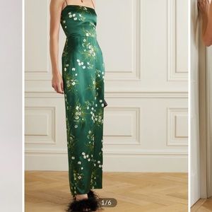 Floral Forest Satin Dress